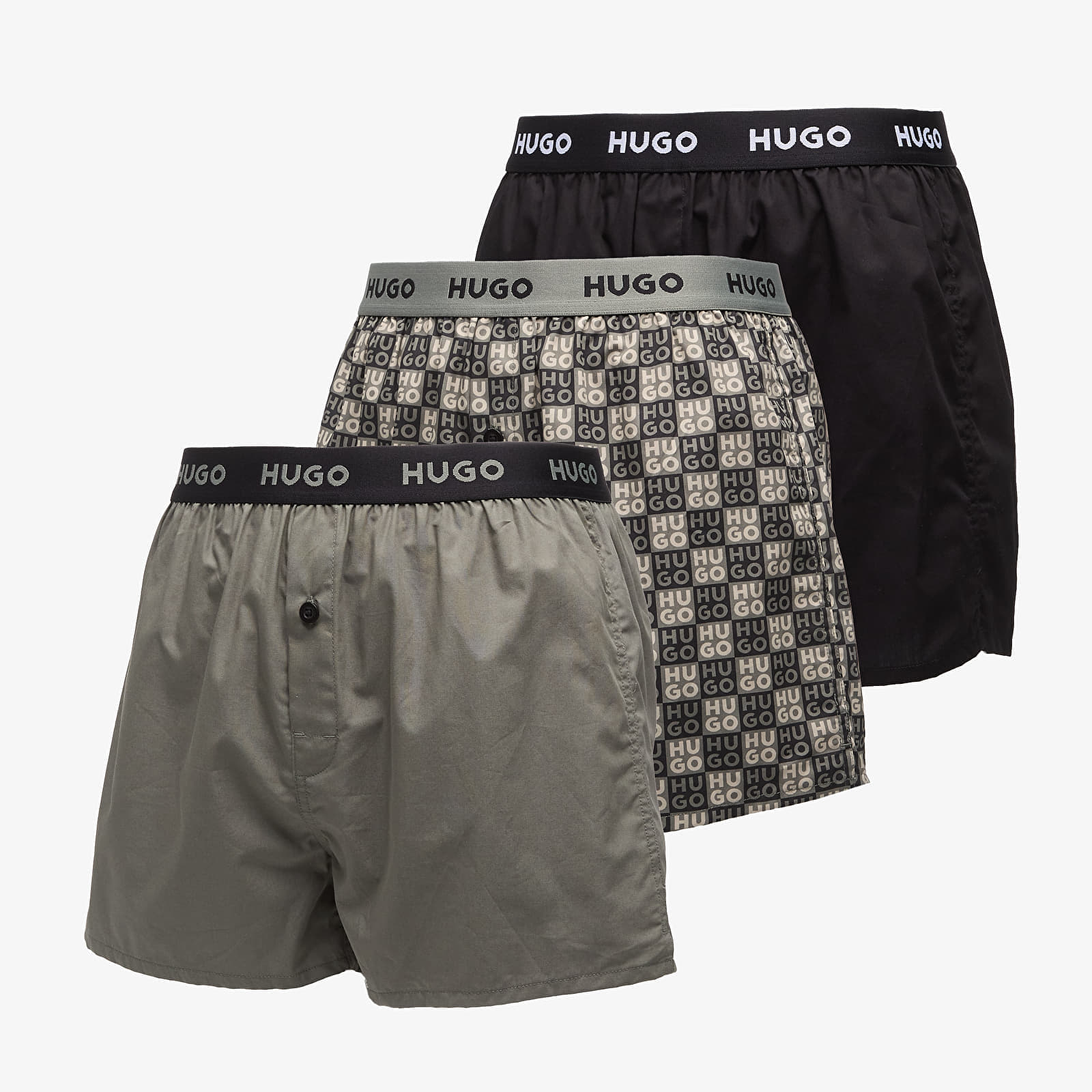 Боксерки Hugo Boss Woven Boxer 3-Pack Black XL