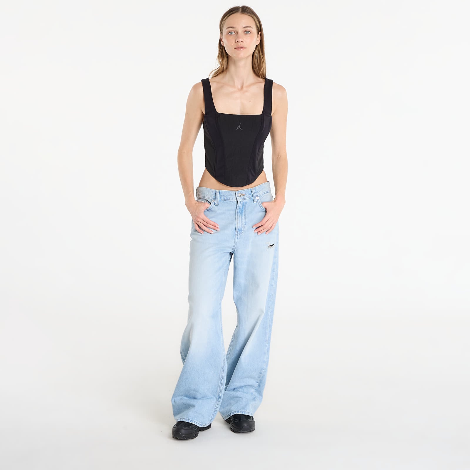 Női topok Jordan Flight Club Women's Corset Black/ Black