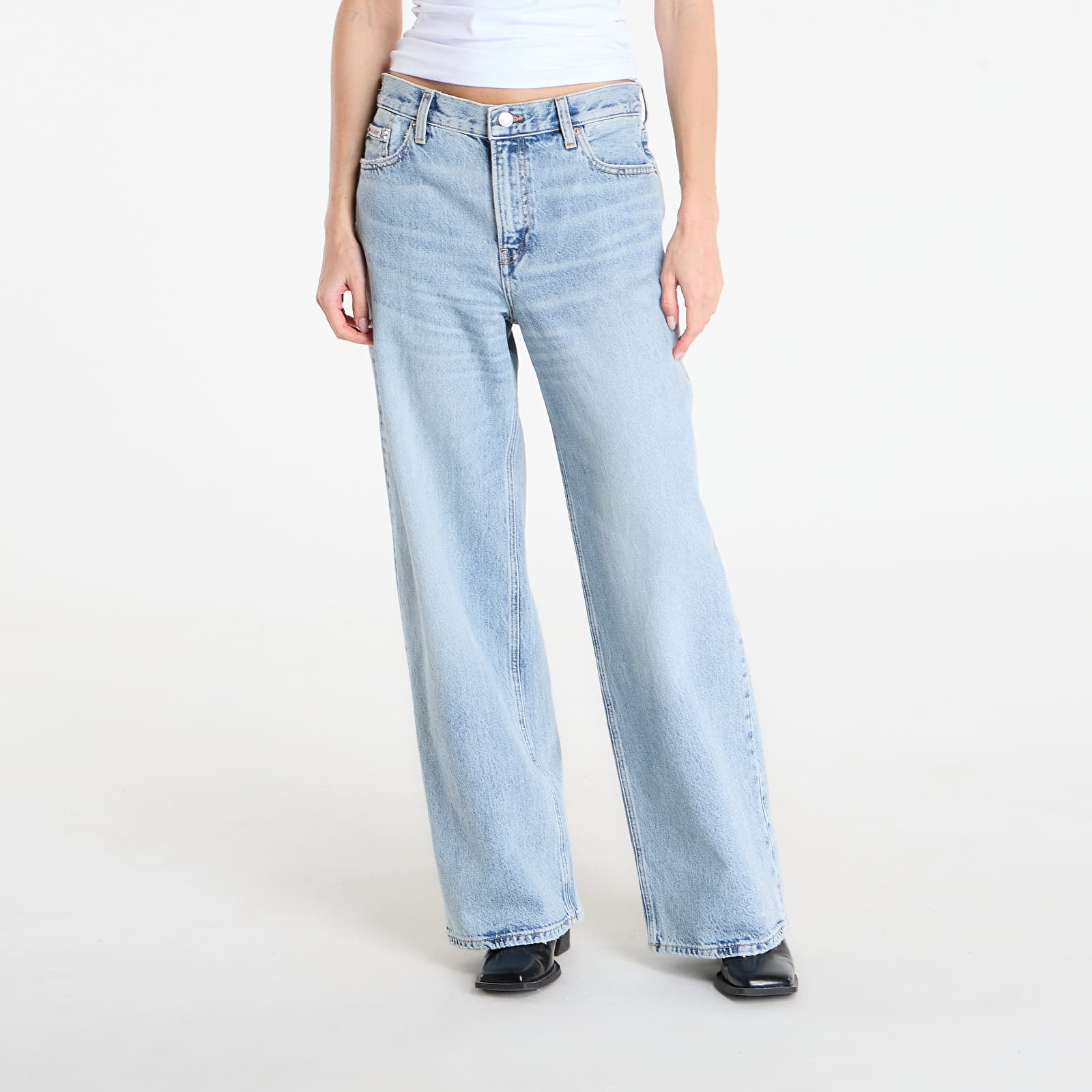 Jeans for kvinner Calvin Klein Jeans Low Rise Baggy Vintage Jeans Blue