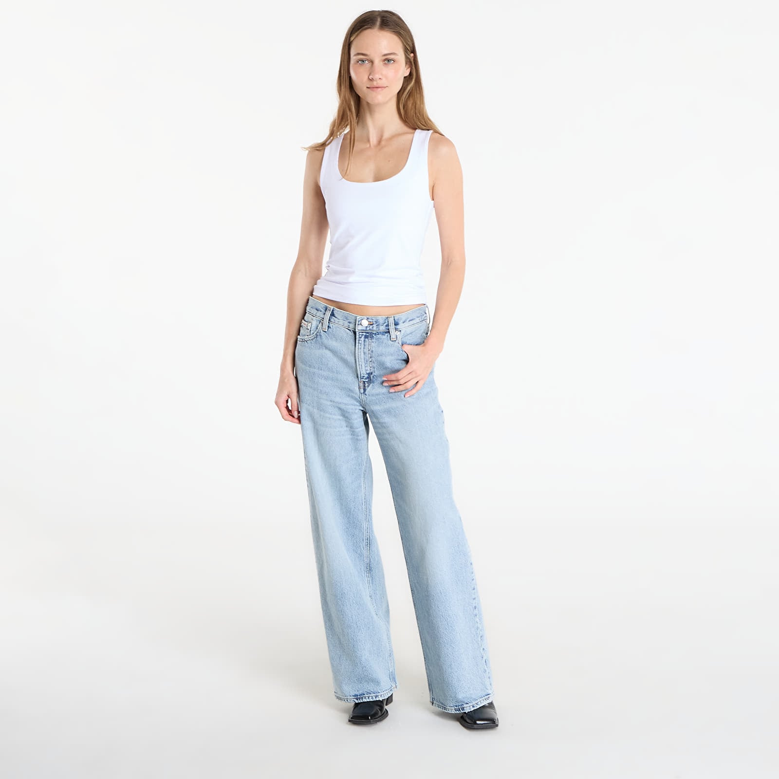 Jeans for kvinner Calvin Klein Jeans Low Rise Baggy Vintage Jeans Blue