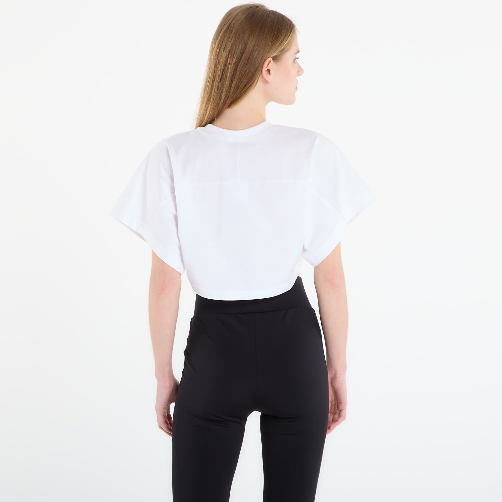 Women's T-shirts Under Armour Cropped Script SS Tee White