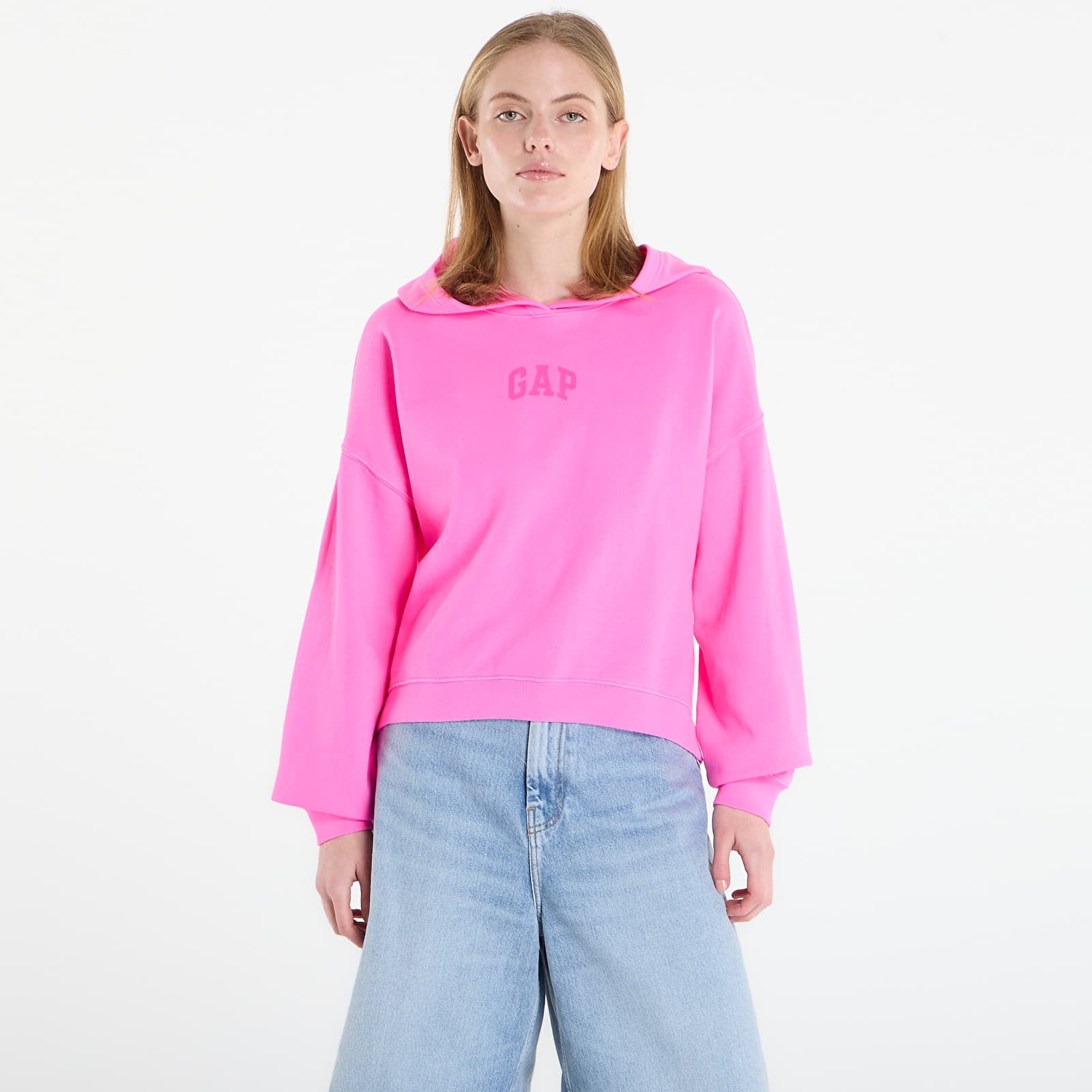 Mikiny GAP V-Gap Mini Arch Pullover Pink