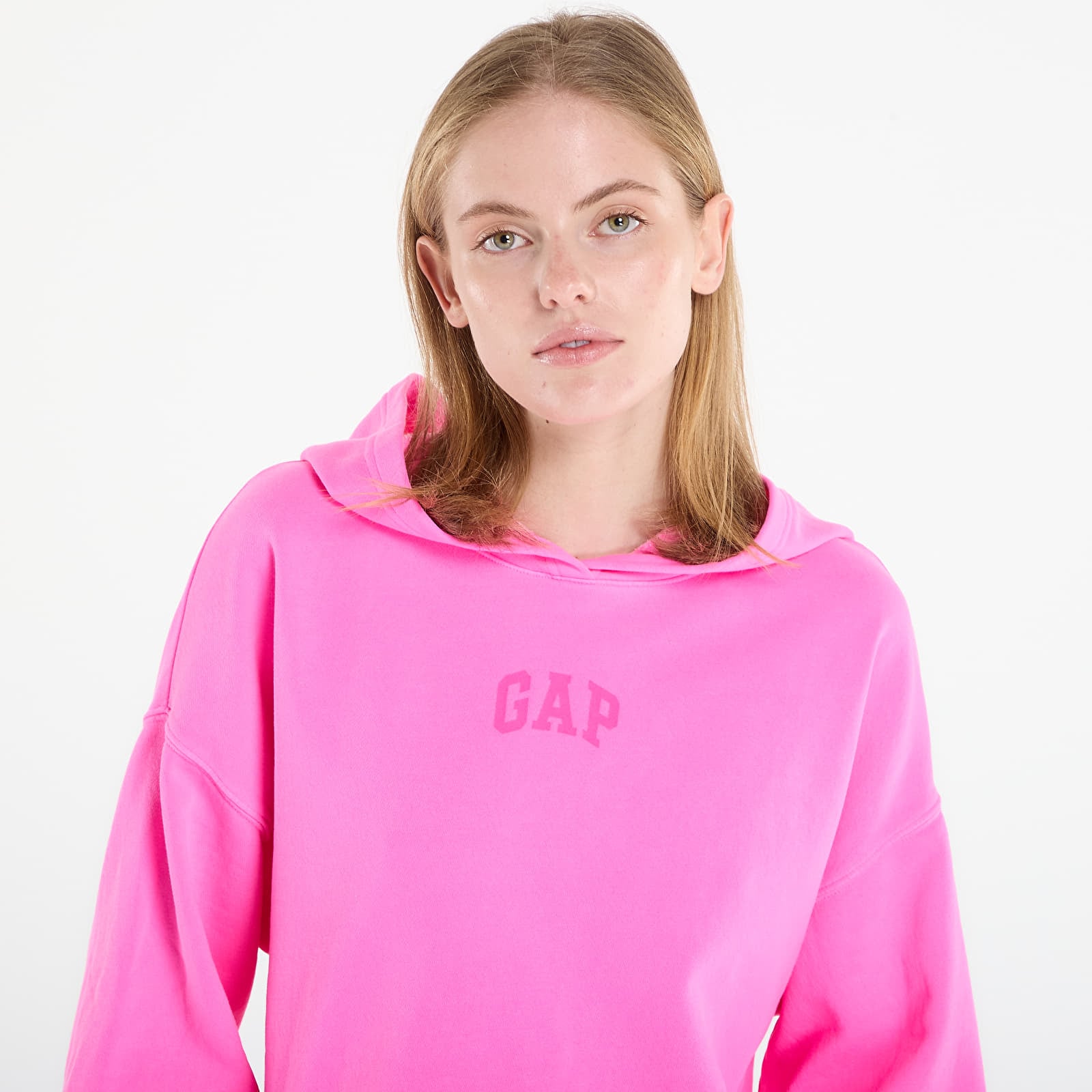 Mikiny GAP V-Gap Mini Arch Pullover Pink