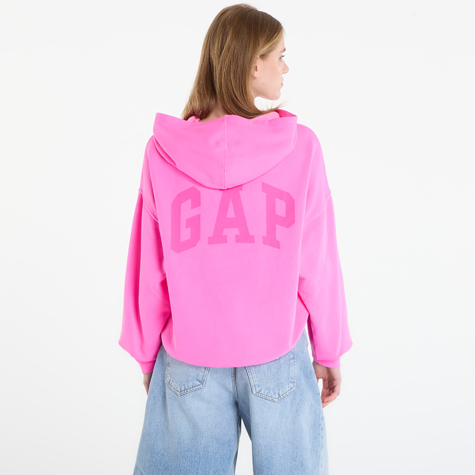 Mikiny GAP V-Gap Mini Arch Pullover Pink