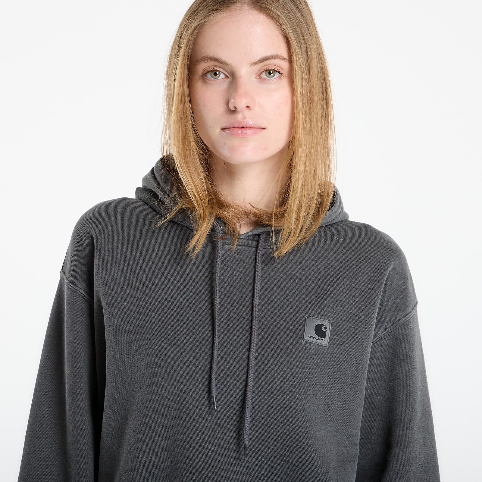 Hettegensere og sweatshirts Carhartt WIP W' Hooded Nelson Sweat Black Garment Dyed