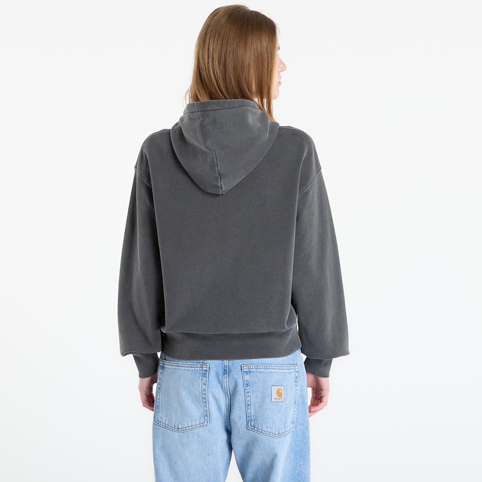 Hettegensere og sweatshirts Carhartt WIP W' Hooded Nelson Sweat Black Garment Dyed