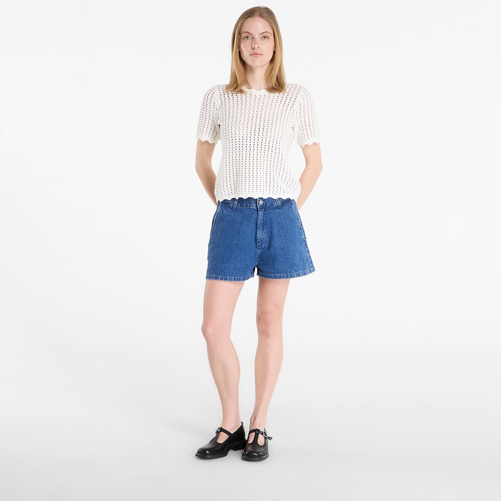 Shortsid Carhartt WIP W' Lova Short Blue Stone Washed