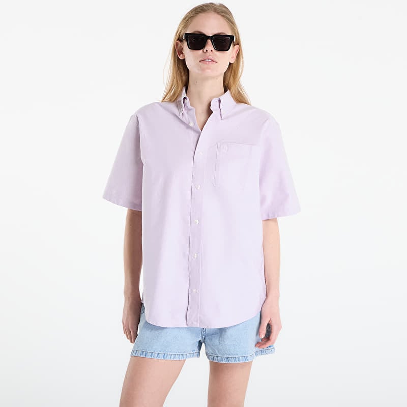 Hemd Carhartt WIP S/S Braxton Shirt UNISEX Gentle Purple/ Wax