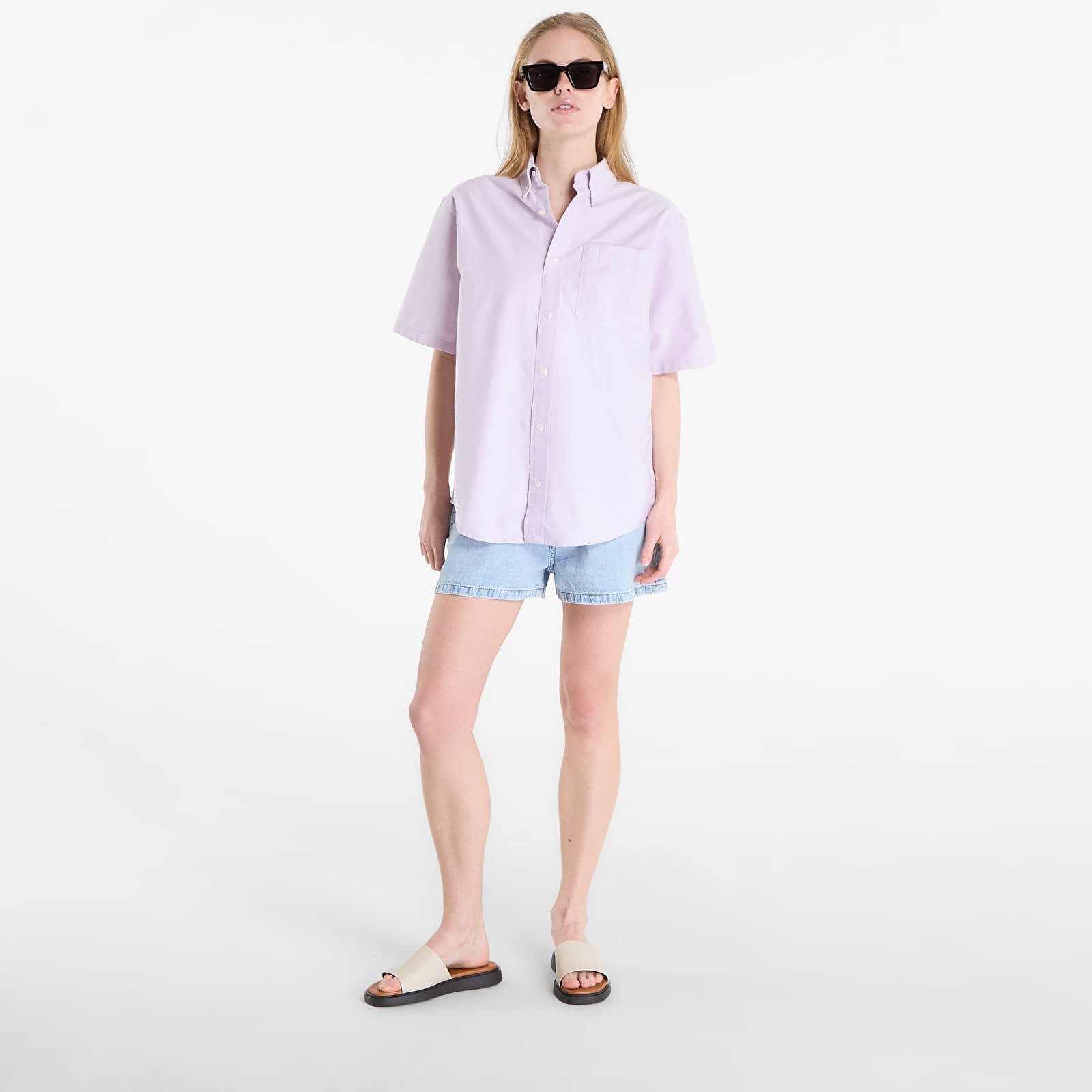 Särgid Carhartt WIP S/S Braxton Shirt UNISEX Gentle Purple/ Wax