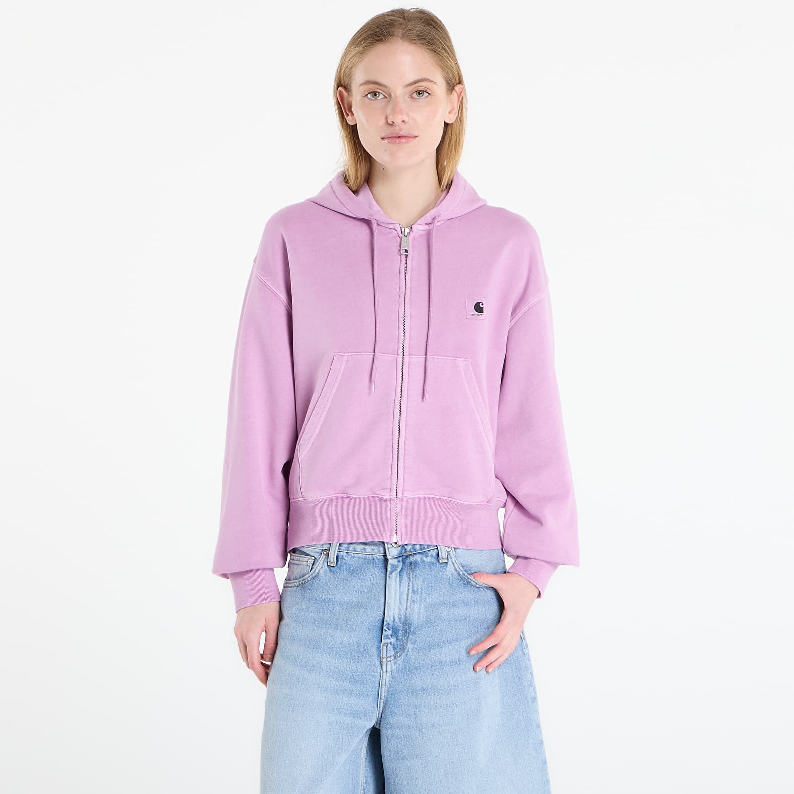 Hettegensere og sweatshirts Carhartt WIP W' Hooded Nelson Jacket Gentle Purple Garment Dyed