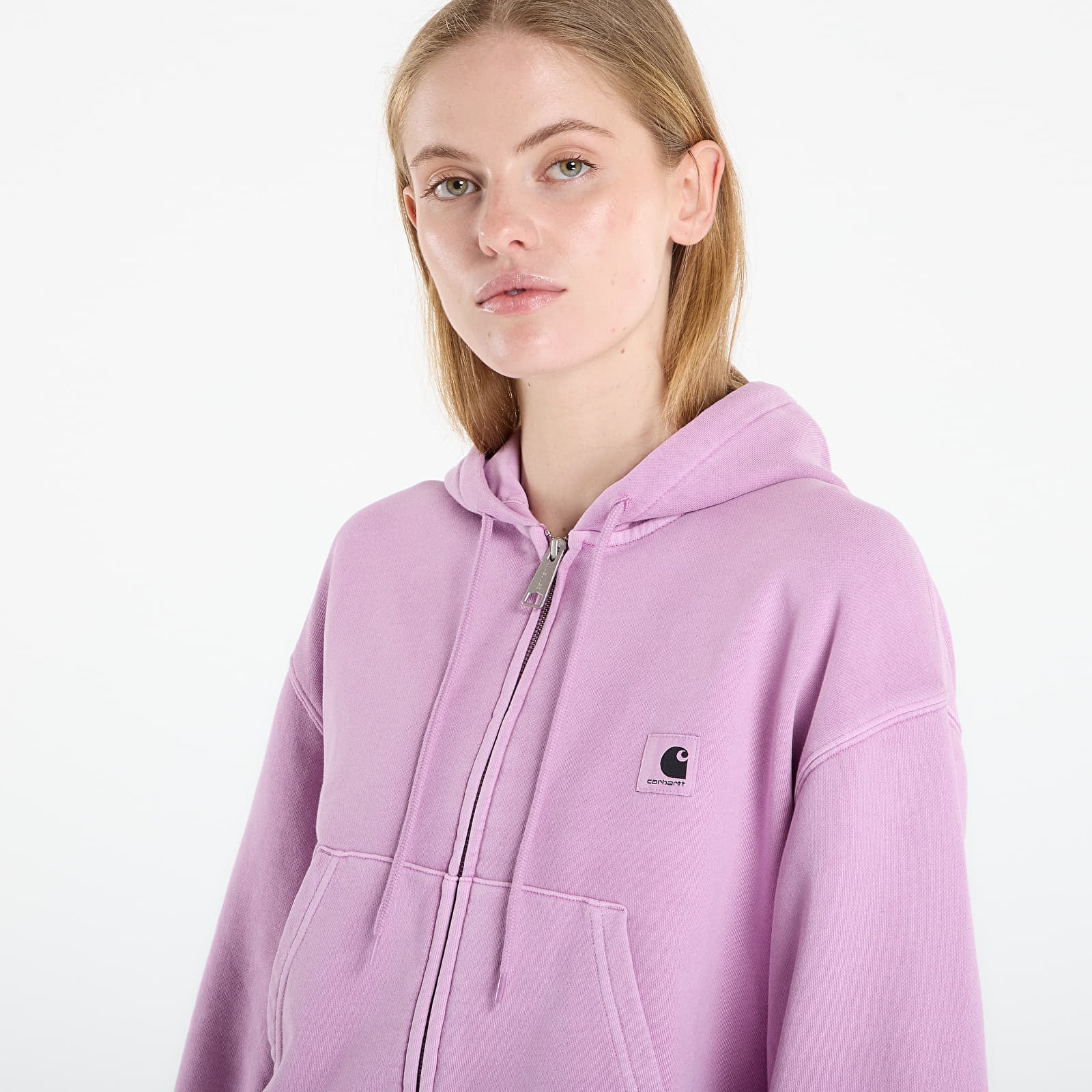 Hettegensere og sweatshirts Carhartt WIP W' Hooded Nelson Jacket Gentle Purple Garment Dyed
