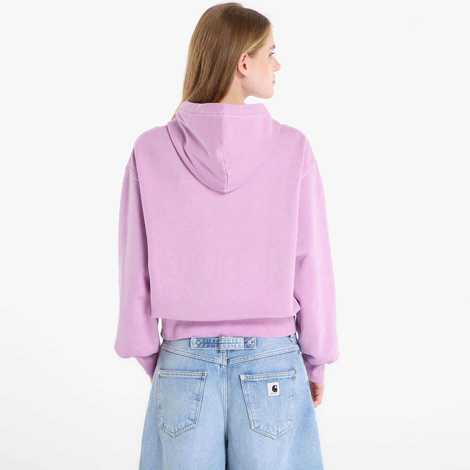 Hettegensere og sweatshirts Carhartt WIP W' Hooded Nelson Jacket Gentle Purple Garment Dyed