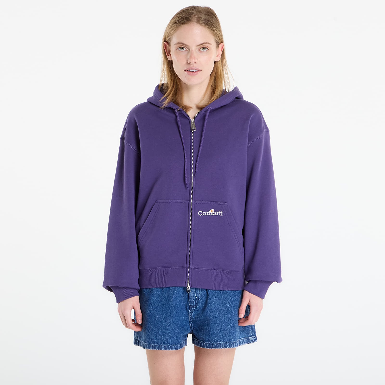 Суитшърт Carhartt WIP Hooded WIP Label Sweat Jacket UNISEX Calla L