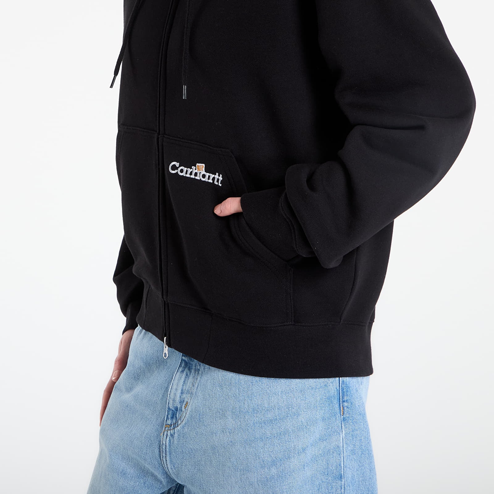 Kapuutsikud ja kampsunid Carhartt WIP Hooded WIP Label Sweat Jacket UNISEX Black