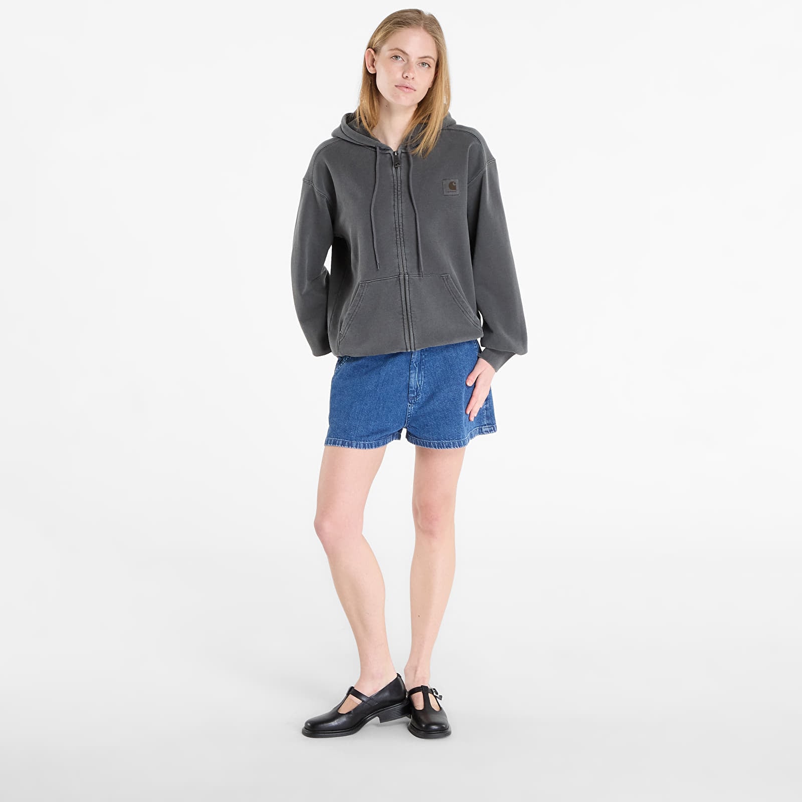 Puloverji   Carhartt WIP Hooded Nelson Jacket UNISEX Black