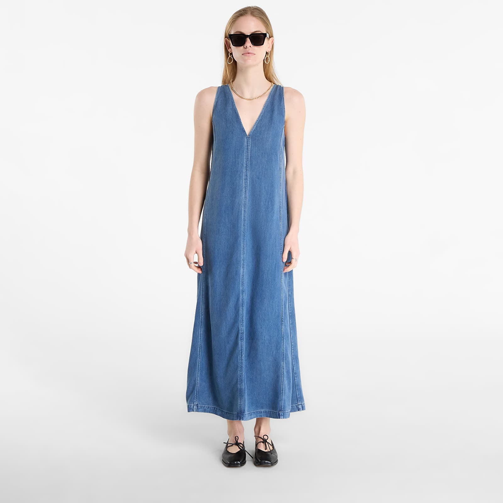 Облекло Samsøe Samsøe Saskylar Dress Medium Denim Blue L
