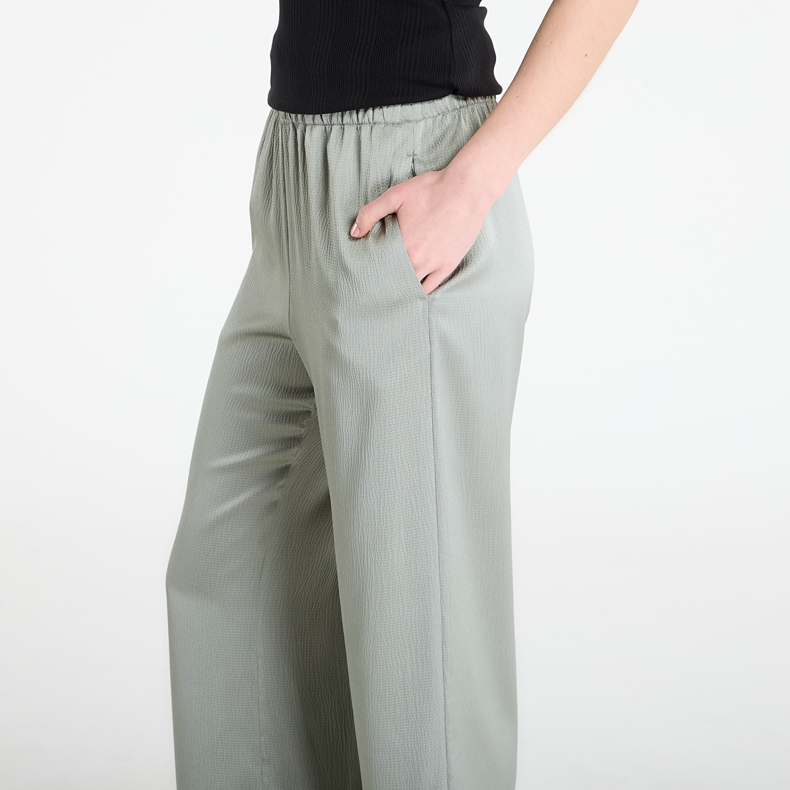 Bukser Calvin Klein Hammered Satin Pull On Pant Shadow
