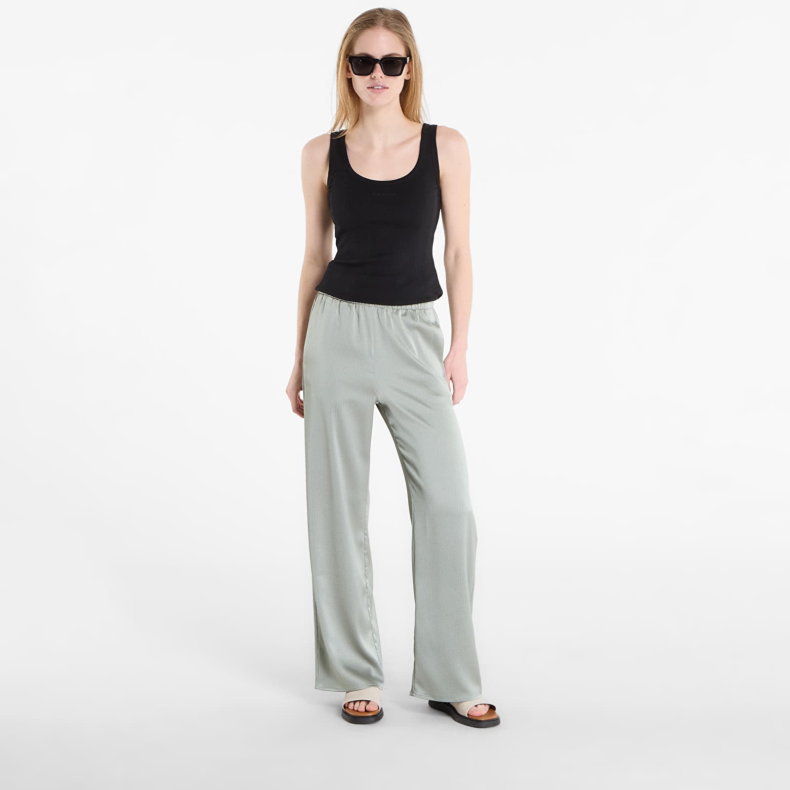 Bukser Calvin Klein Hammered Satin Pull On Pant Shadow