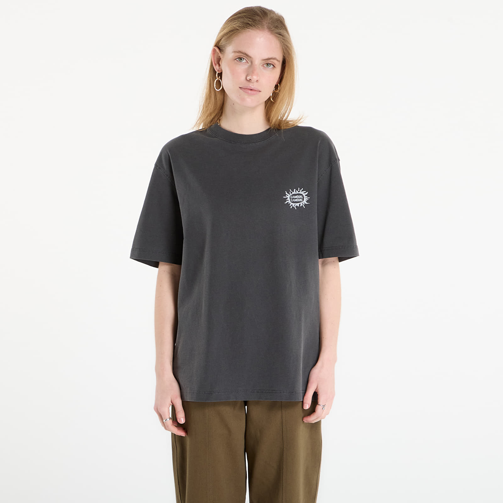 T-krekli Samsøe Samsøe Sagergei T-Shirt Black Tanline