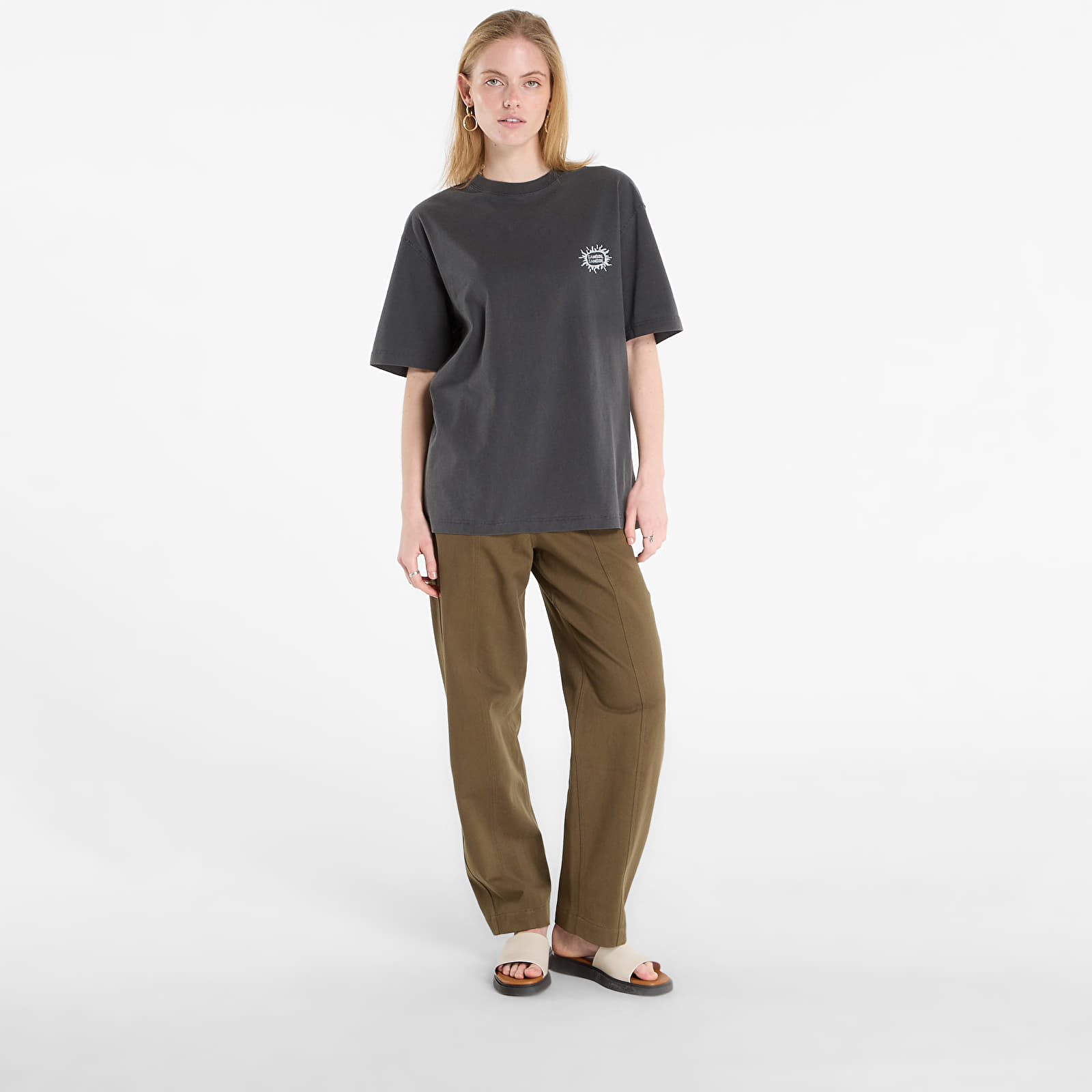 T-krekli Samsøe Samsøe Sagergei T-Shirt Black Tanline