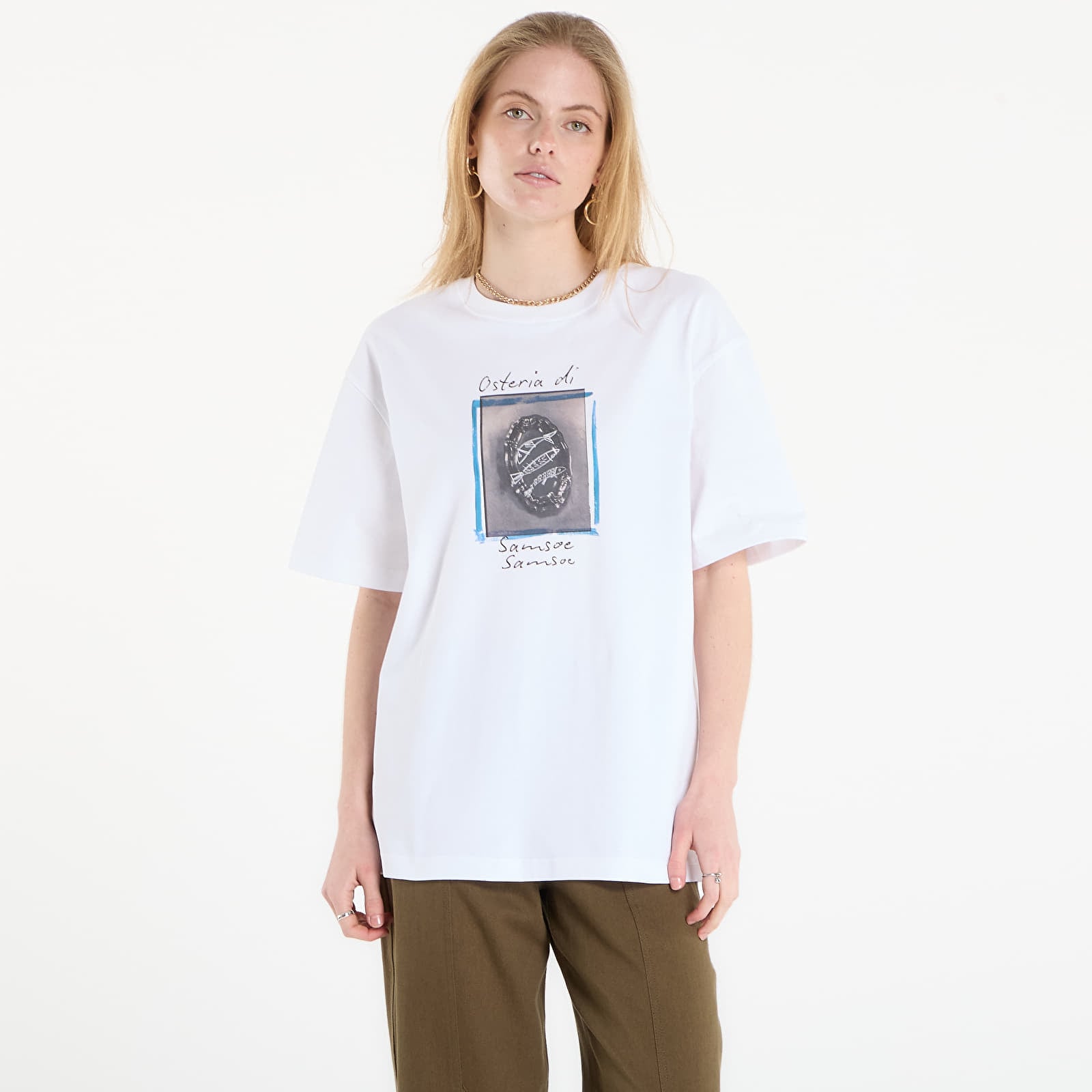 T-shirts Samsøe Samsøe Sagergei T-Shirt White Osteria