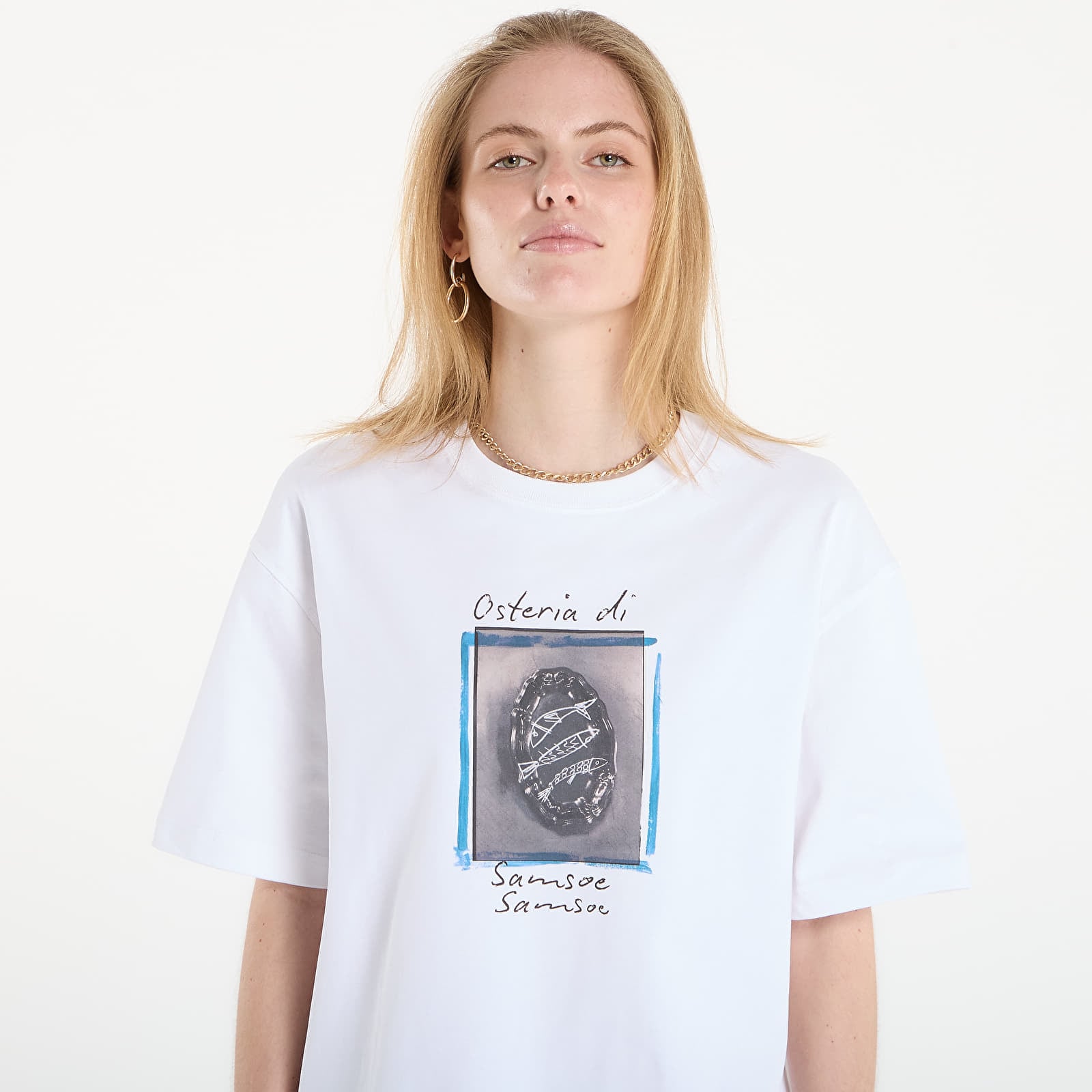 T-shirts Samsøe Samsøe Sagergei T-Shirt White Osteria