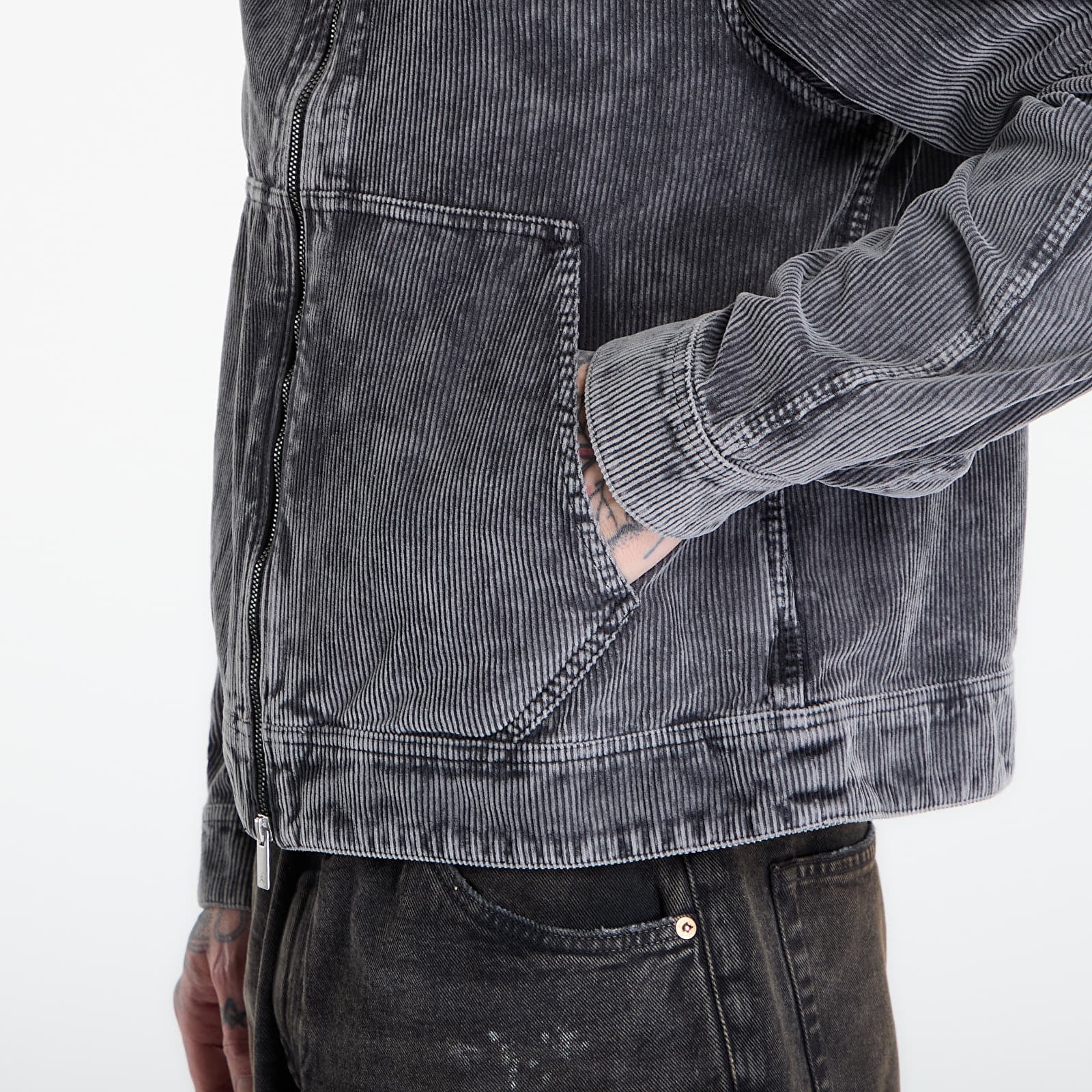 Pánské bundy Jordan Flight Men's Corduroy Chore Jacket Black/ Black