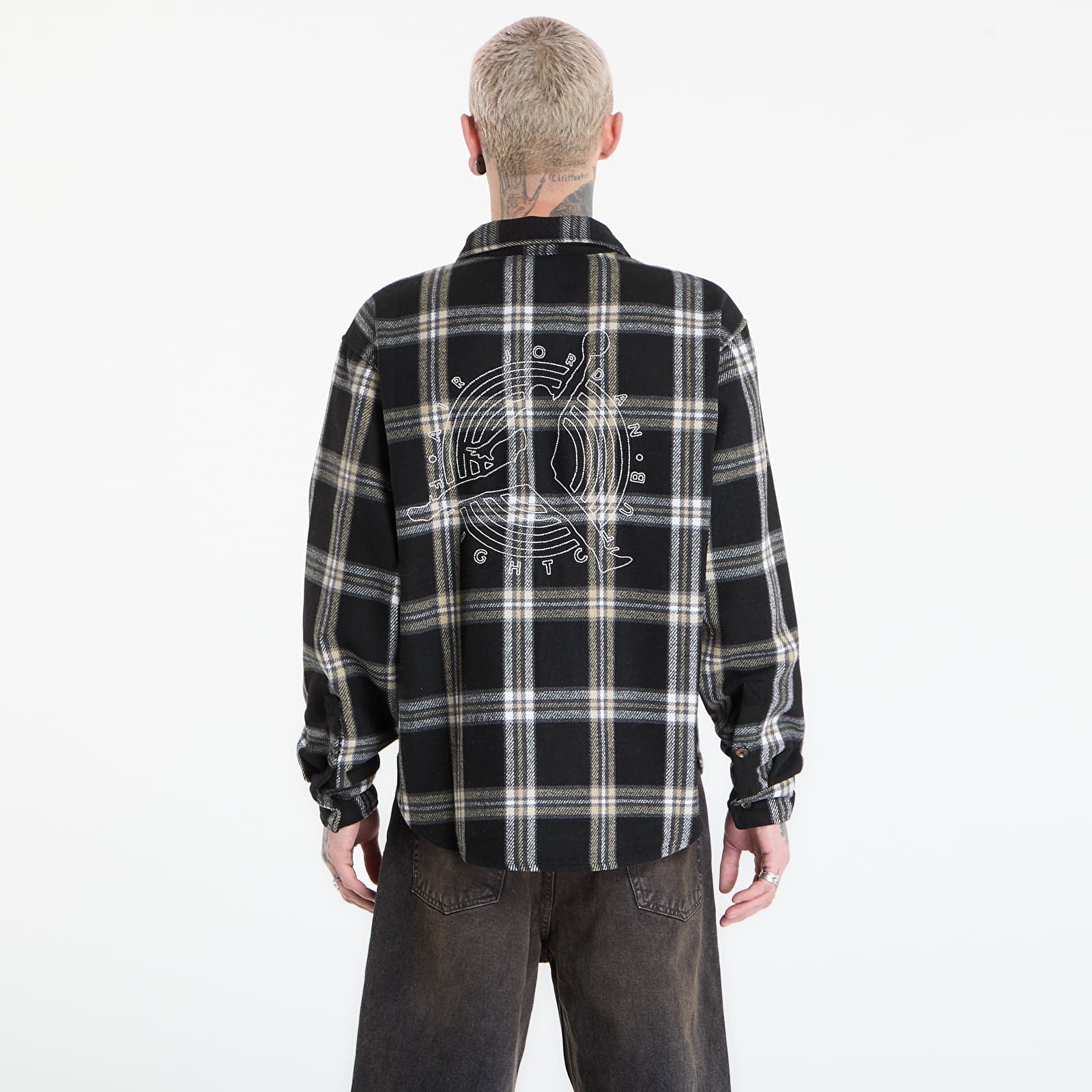 Chemises homme Jordan Flight Men's Flannel Shirt Black/ Pale Ivory