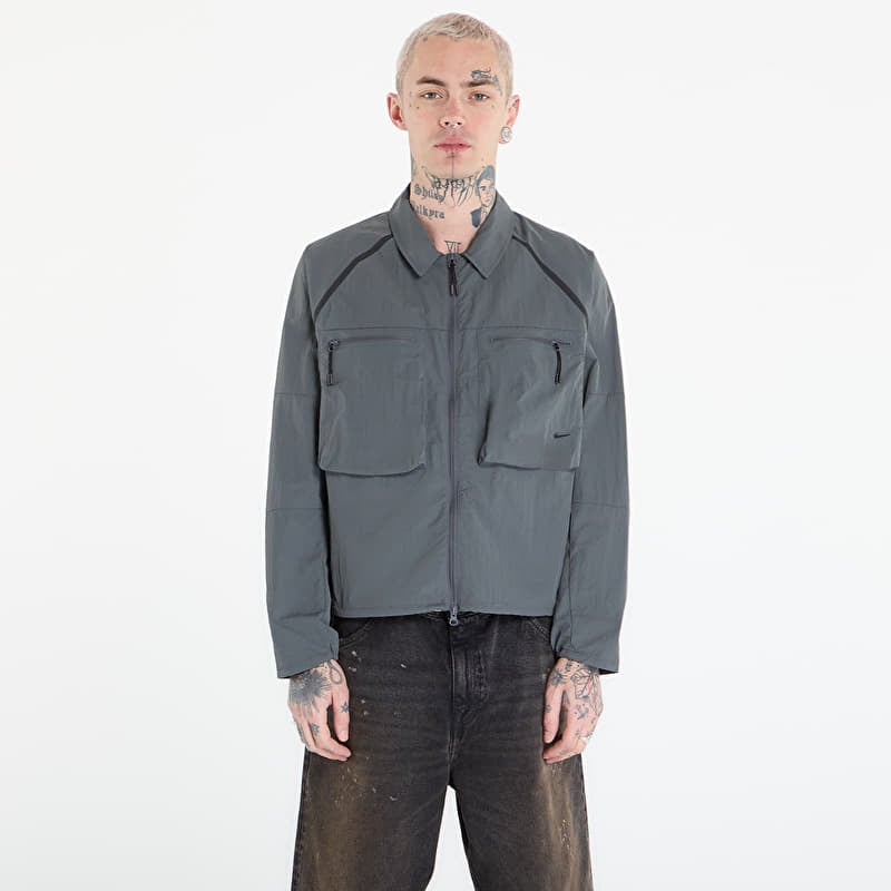 Nike Tech Men's Long-Sleeve Utility Shirt Iron Grey/ Black
