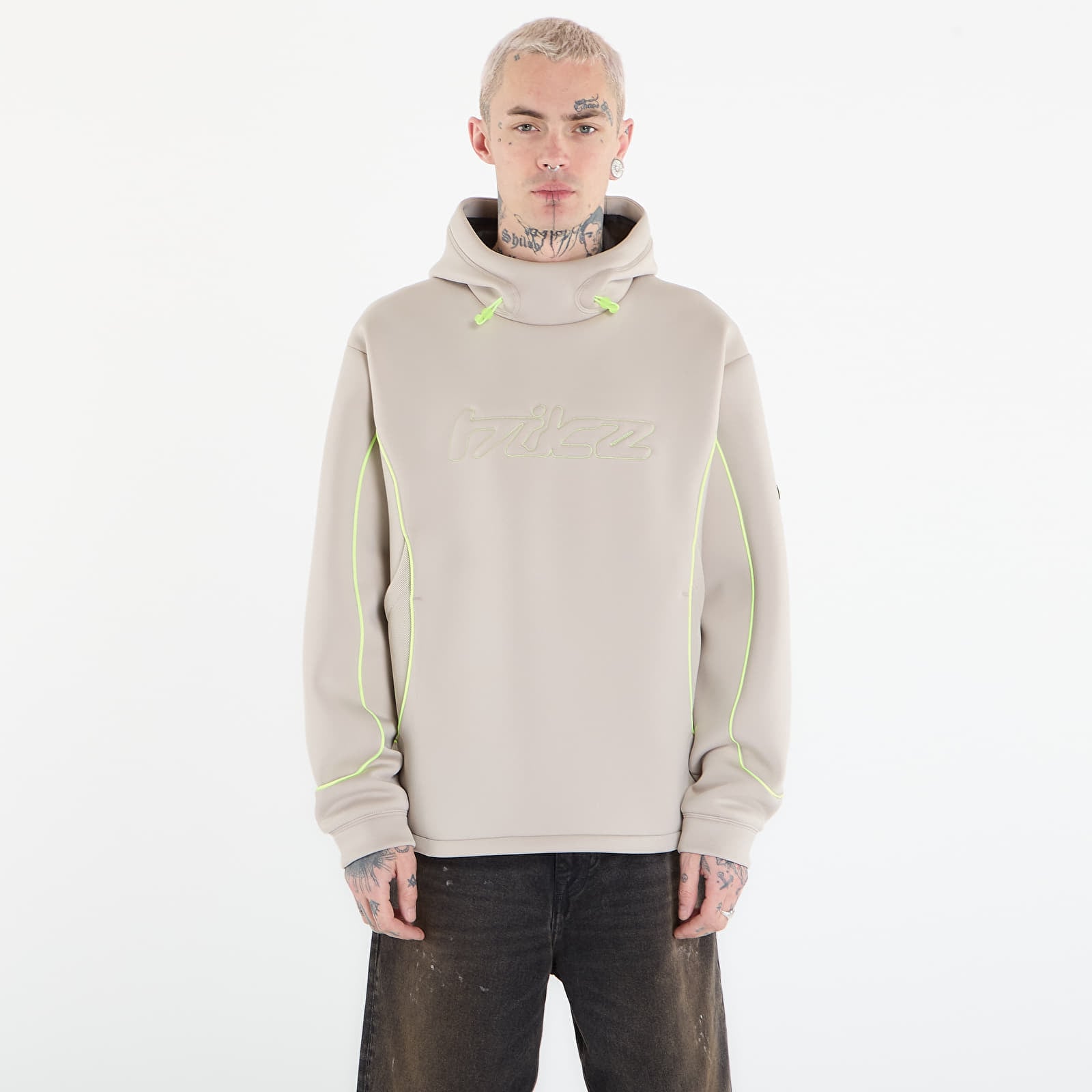 Суитшърт Nike Project F.R.O.G. Men's Bubble Mesh Pullover Hoodie Cream Ii/ Black/ Volt Ice/ Volt Ice M