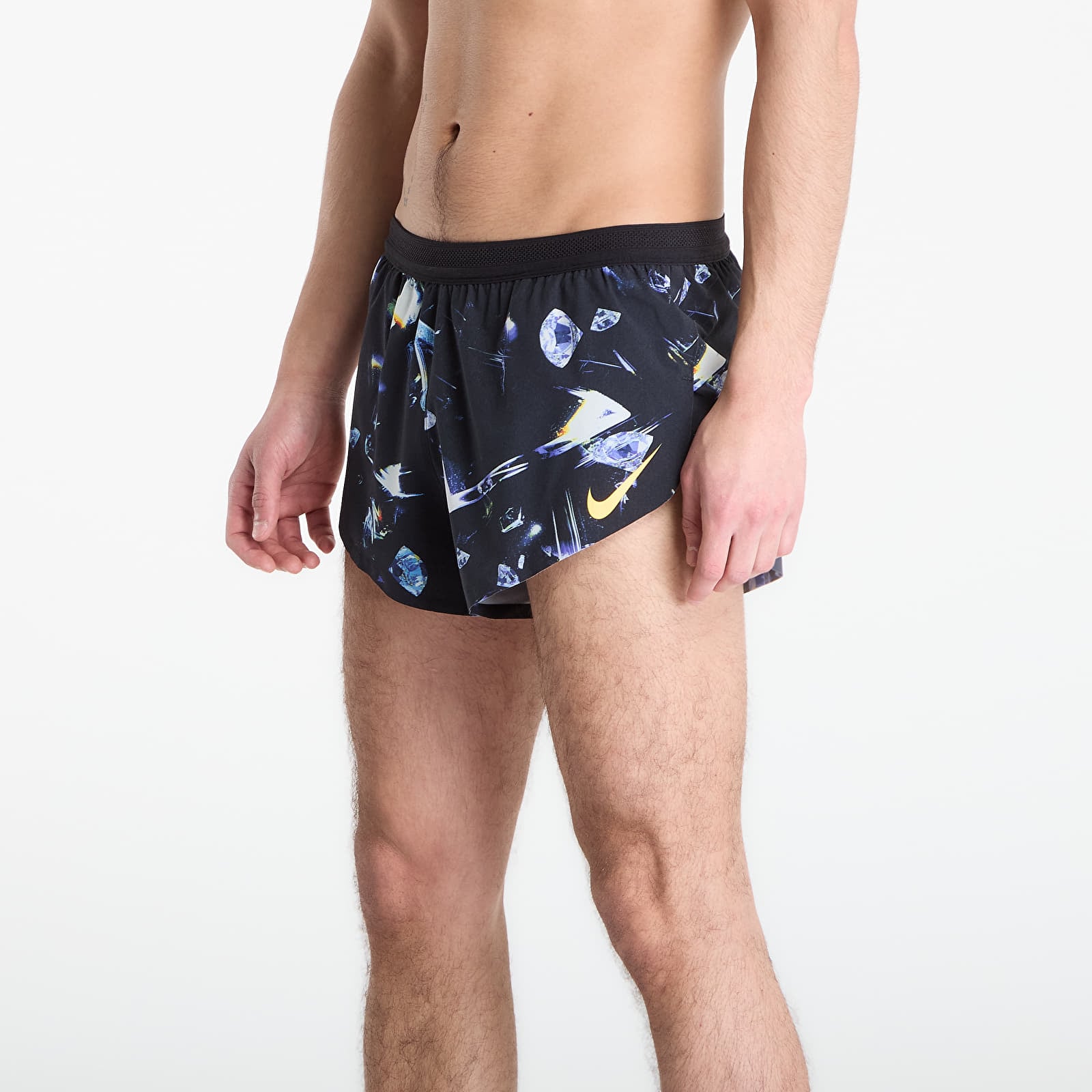 Shorts homme Nike AeroSwift Glam Men's Dri-FIT ADV 2" Brief-Lined Running Shorts Black/ Laser Orange