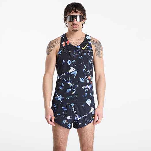 Nike AeroSwift Glam Men's Dri-FIT ADV Running Singlet Black/ Laser Orange