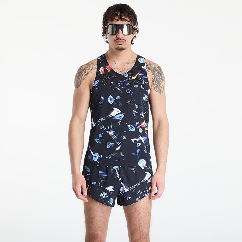 Nike AeroSwift Glam Men's Dri-FIT ADV Running Singlet Black/ Laser Orange
