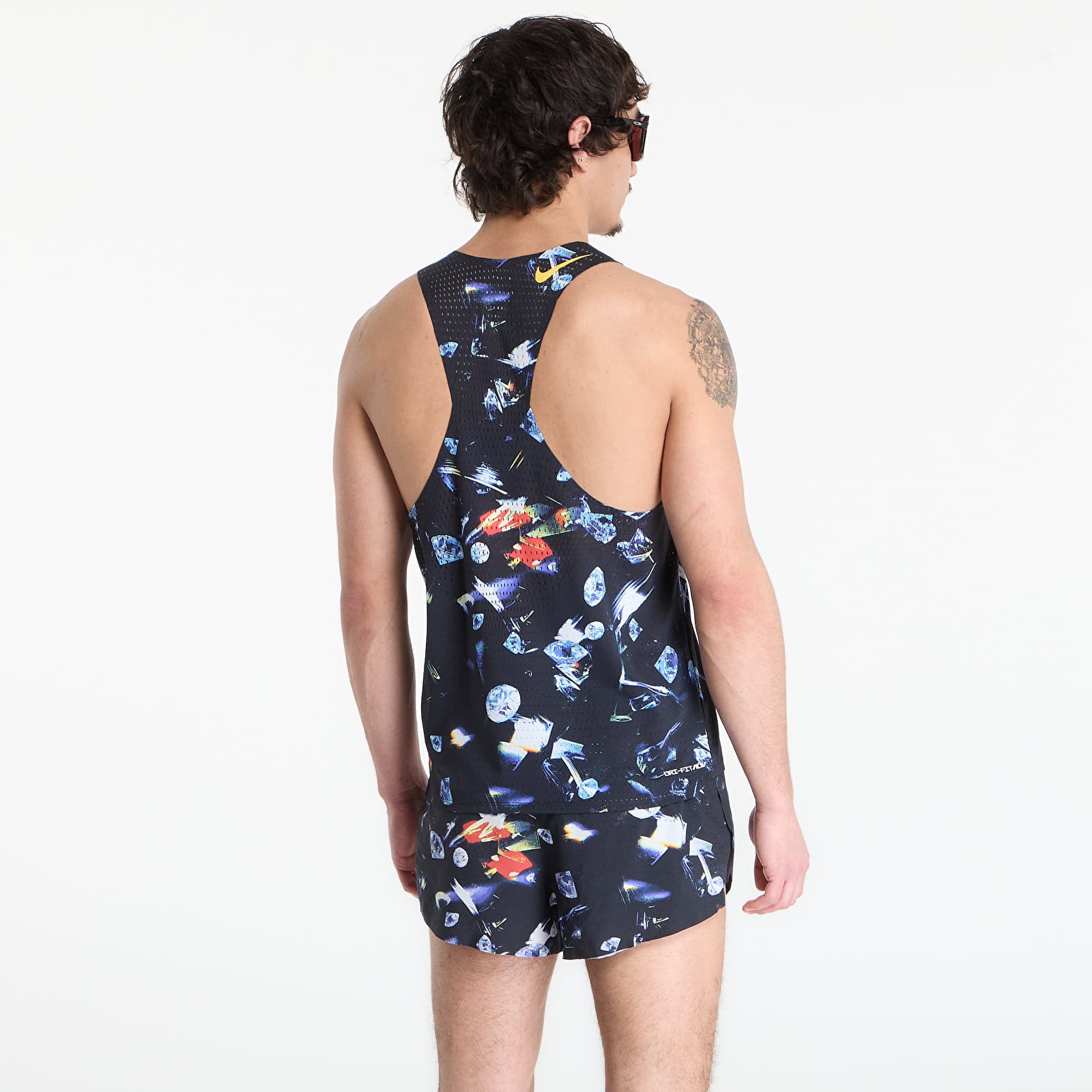 Moški brezrokavniki Nike AeroSwift Glam Men's Dri-FIT ADV Running Singlet Black/ Laser Orange