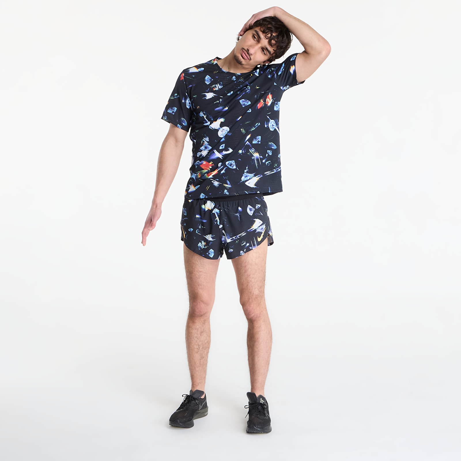 Чоловічі футболки Nike AeroSwift Men's Dri-FIT ADV Short-Sleeve Running Top Black/ Laser Orange