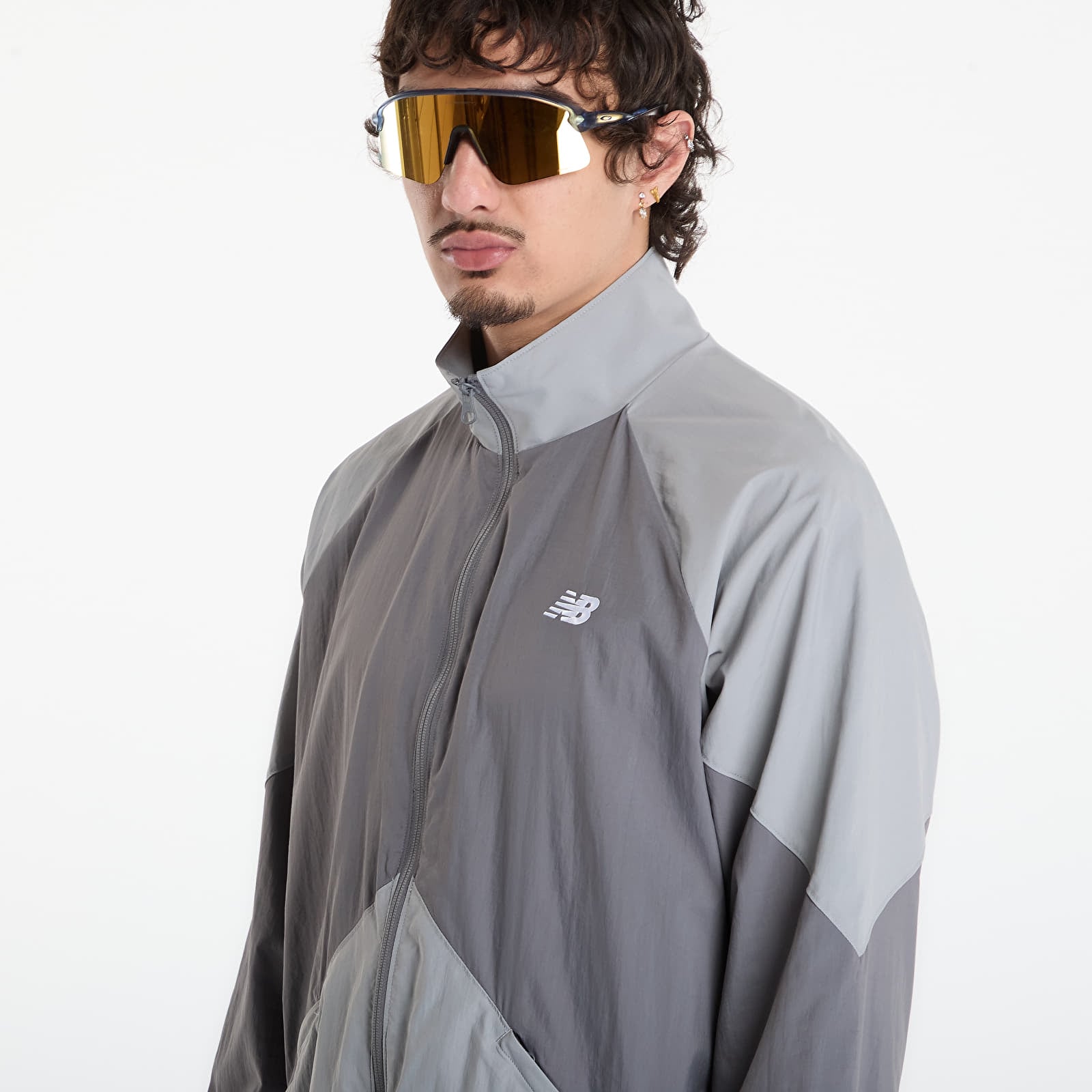 Herenjassen New Balance Sport Legacy Jacket Grey