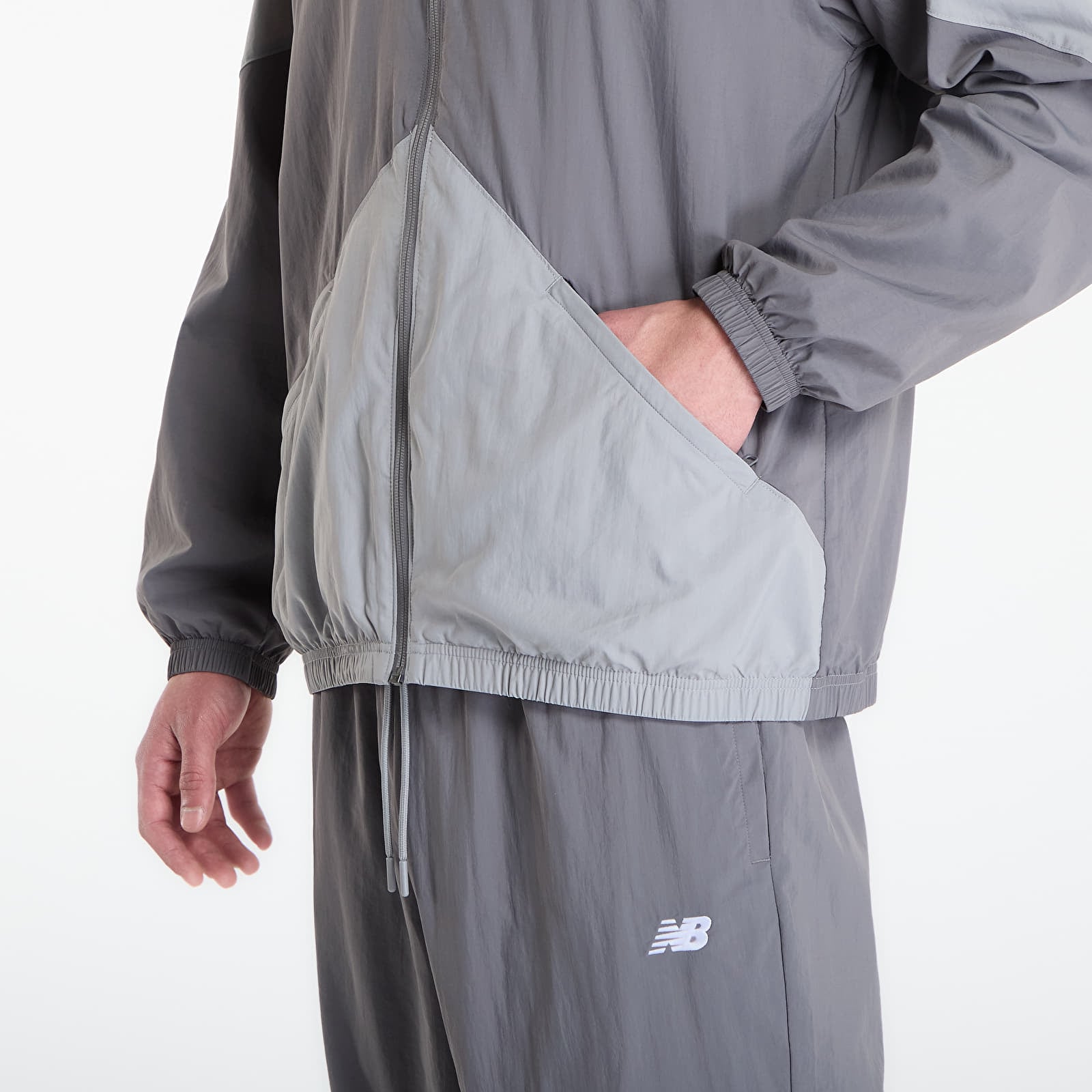 Herenjassen New Balance Sport Legacy Jacket Grey