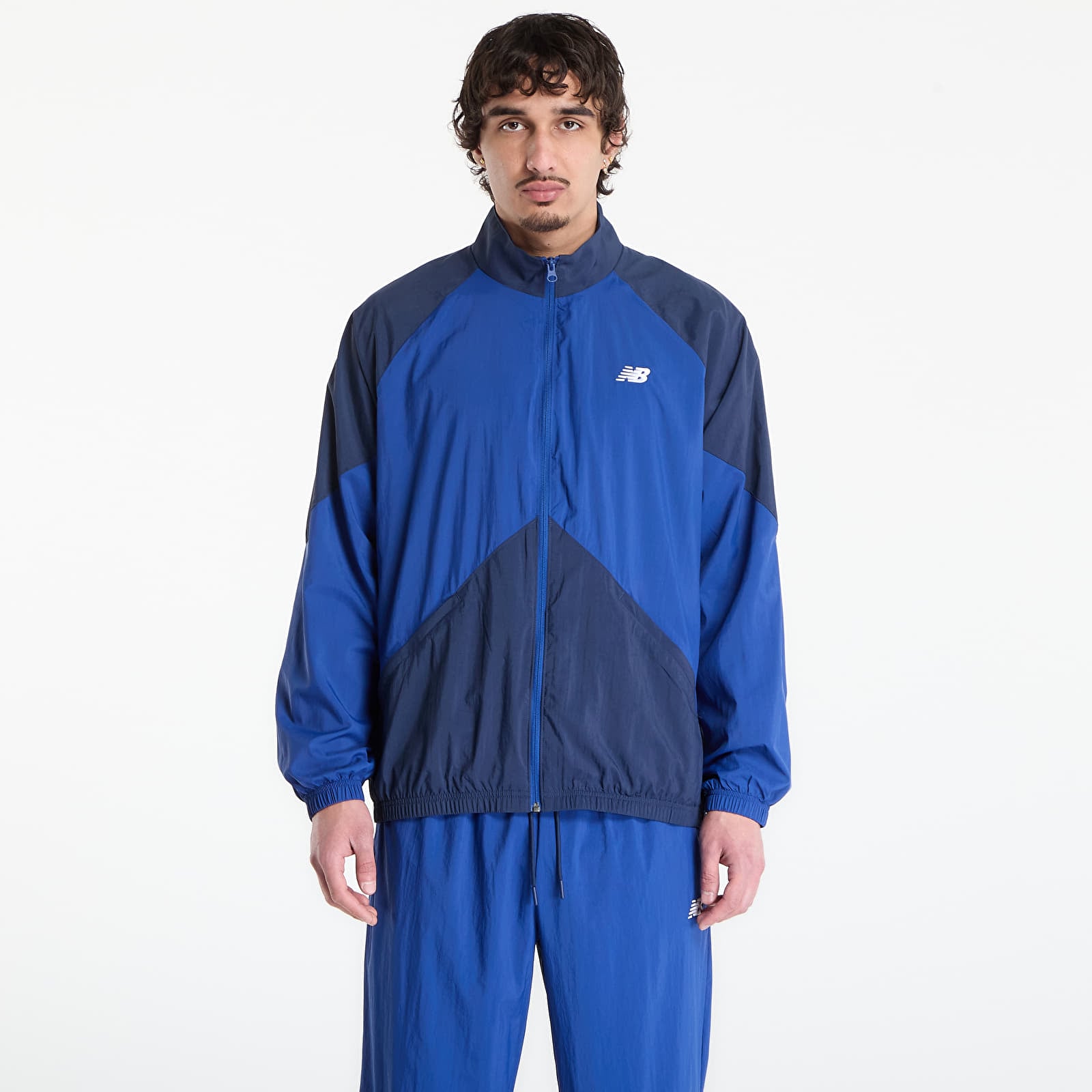 Pánské bundy New Balance Sport Legacy Jacket Blue