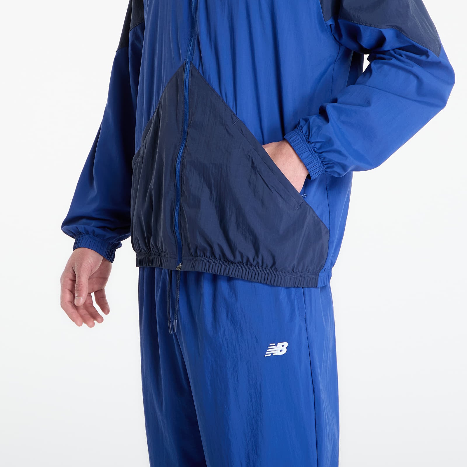 Pánské bundy New Balance Sport Legacy Jacket Blue