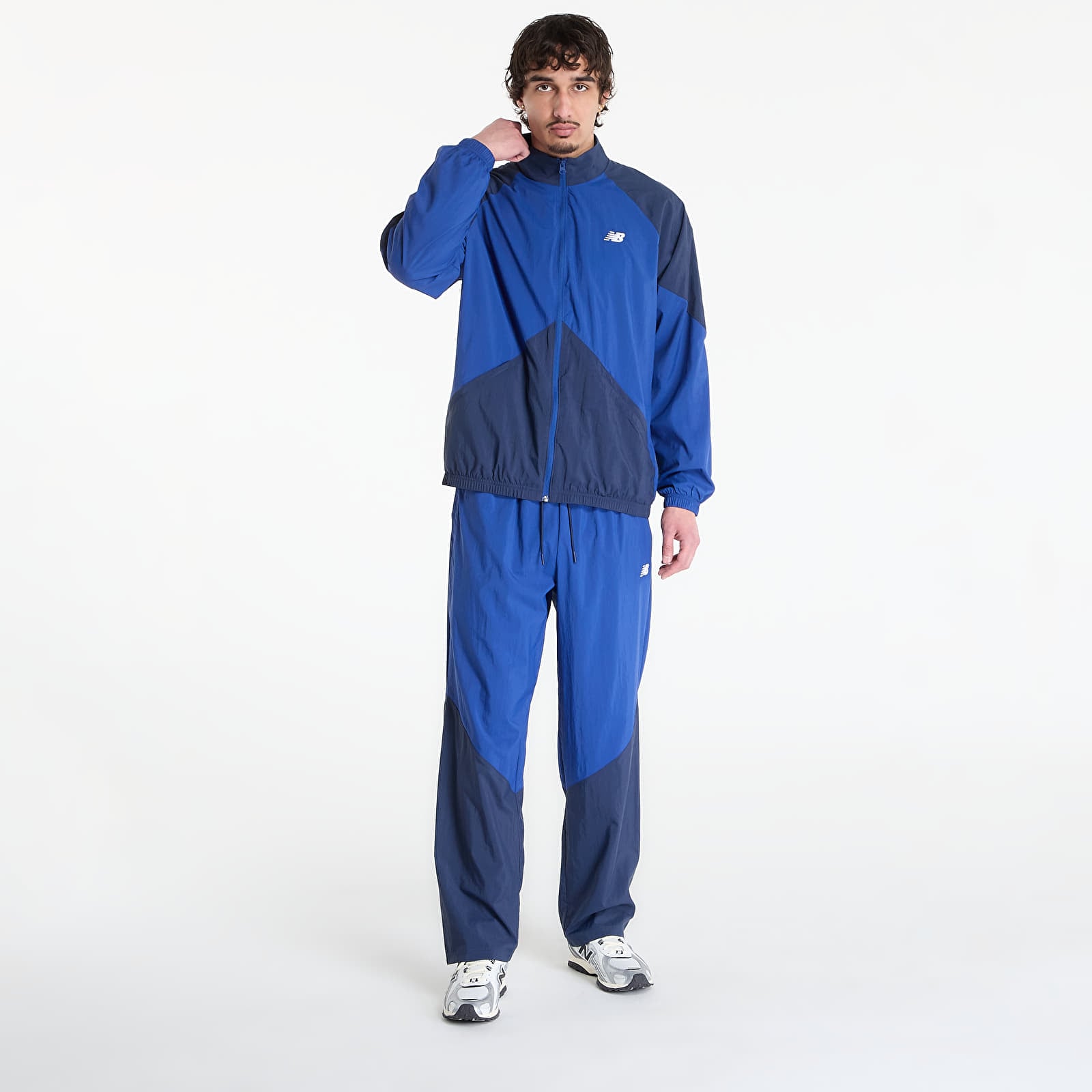 Pánské bundy New Balance Sport Legacy Jacket Blue