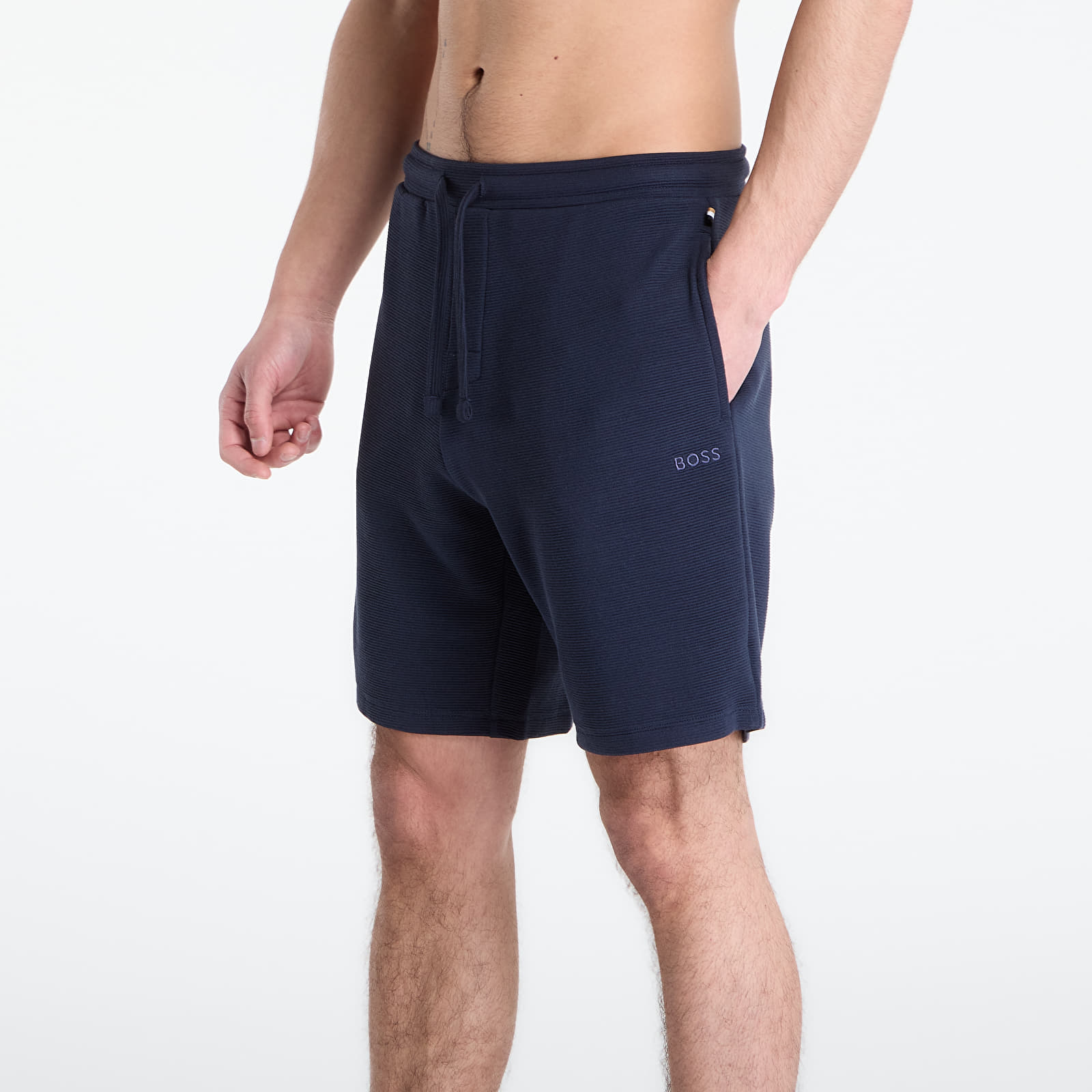 Férfi sortok Hugo Boss Rib Shorts Blue
