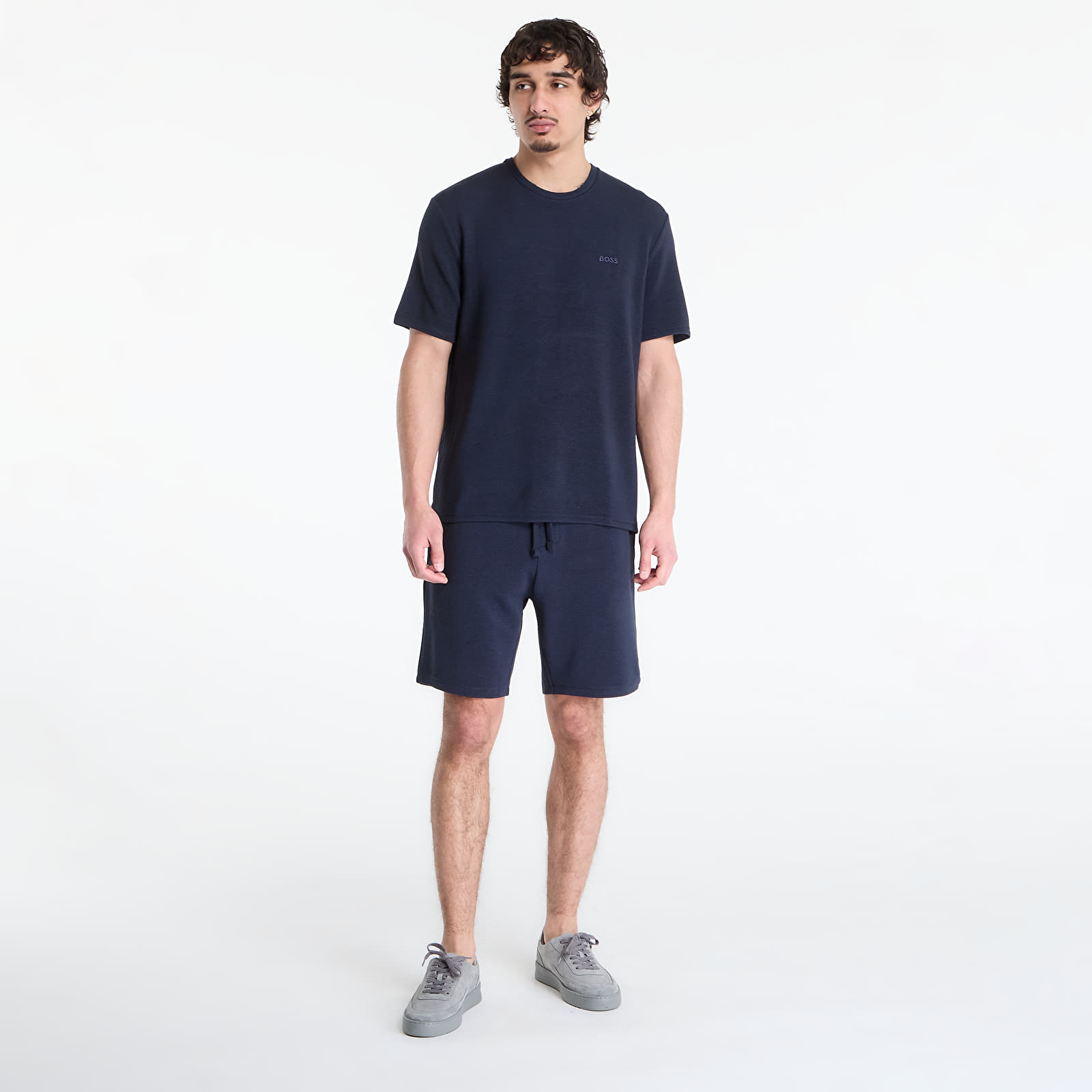 Férfi sortok Hugo Boss Rib Shorts Blue