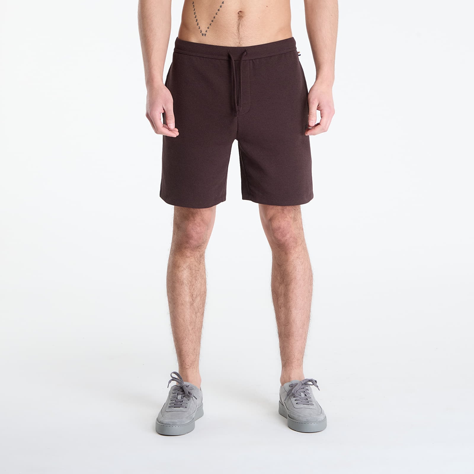 Meeste lühikesed püksid Hugo Boss Pyjama Shorts With Embroidered Logo Dark Brown