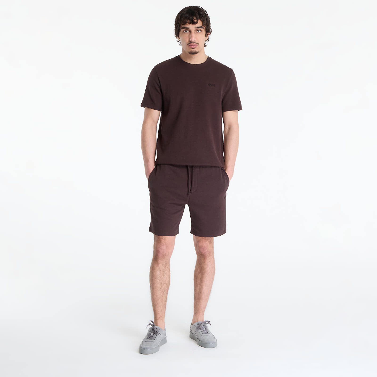 Meeste lühikesed püksid Hugo Boss Pyjama Shorts With Embroidered Logo Dark Brown