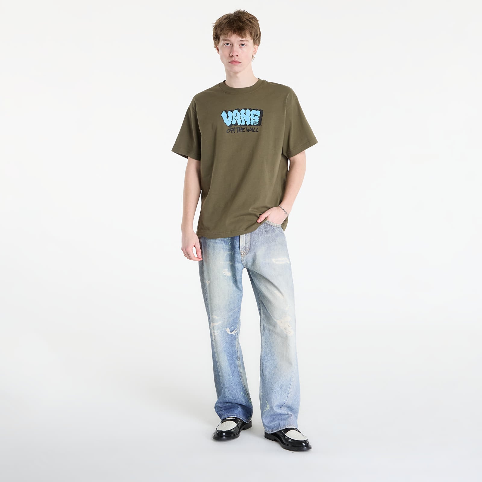 Meeste T-särgid Vans Vans Graff Loose SS Tee MoSSy Olive