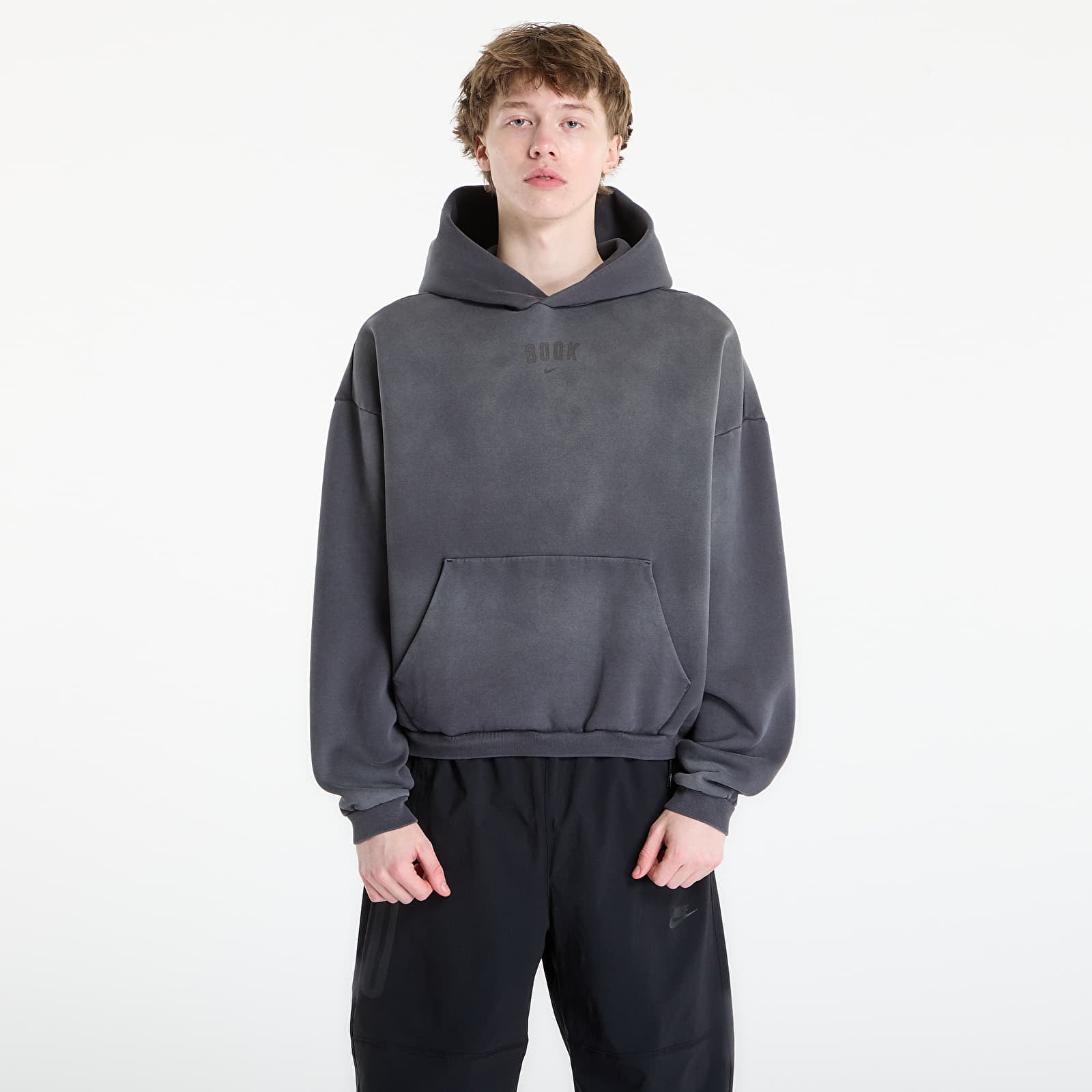 Gensere for menn Nike Book Standard Issue Men's Therma-FIT Brushed Pullover Hoodie Black/ Black