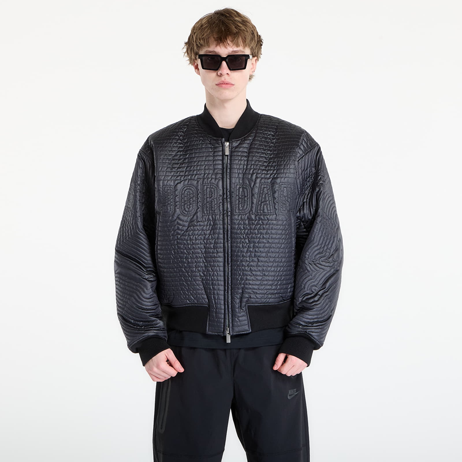 Giacche da uomo Jordan Flight Men's Nylon Varsity Jacket Black