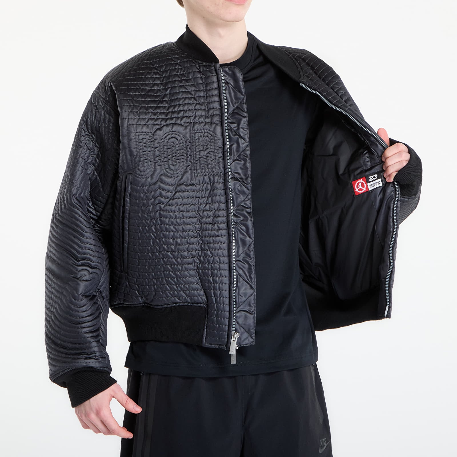 Giacche da uomo Jordan Flight Men's Nylon Varsity Jacket Black