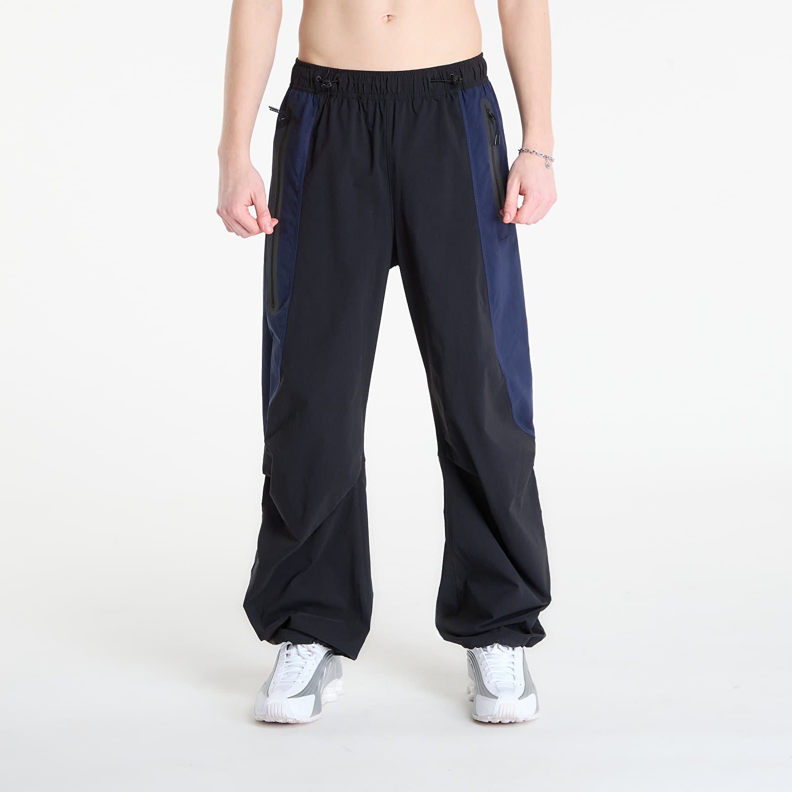 Pantalons homme Nike Tech Men's Dri-FIT Woven Color-Block Pants Black/ Obsidian/ Black