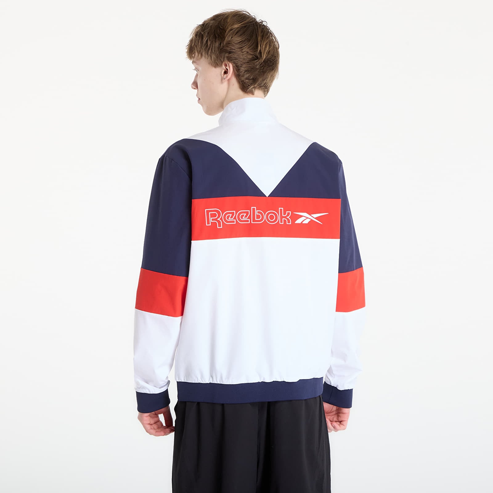 Giacche da uomo Reebok Heritage Logo Track Top White/ Navy/ Red